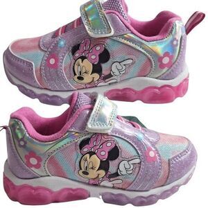 Disney shoes for girls sneakers with LED light without laces Pink Size 10 (18cm)